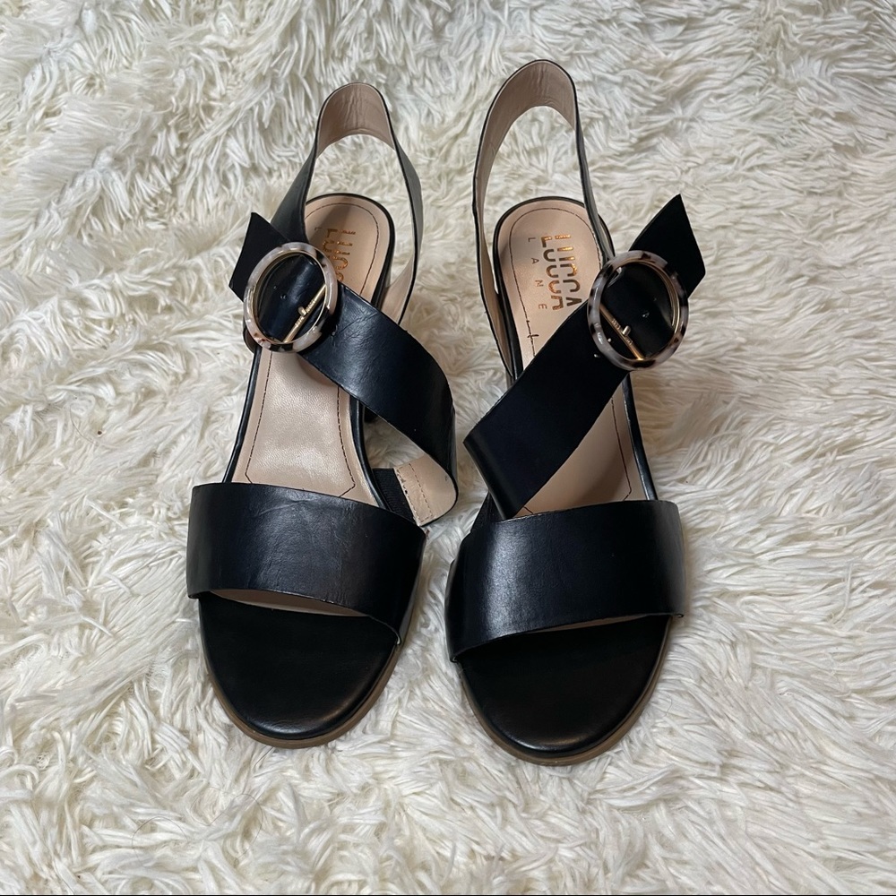 Lucca Black Tortoise Shell Heels | 10
